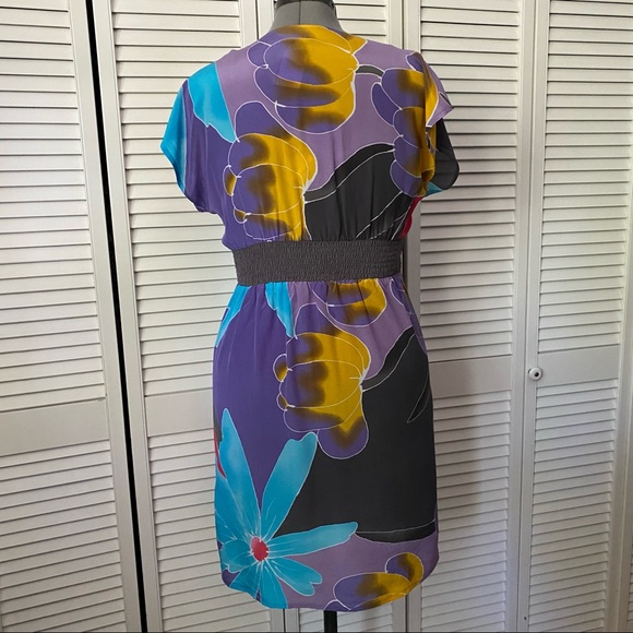 D.E.PT. Silk crossover dress with elastic waist - Picture 4 of 8
